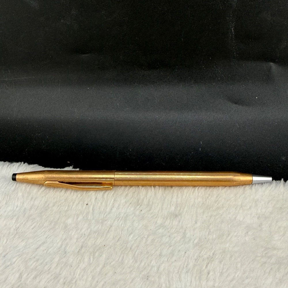 Vintage Cross Mechanical Pencil Gold 1/12 10K Gold Filled Ribbed 5.25in
